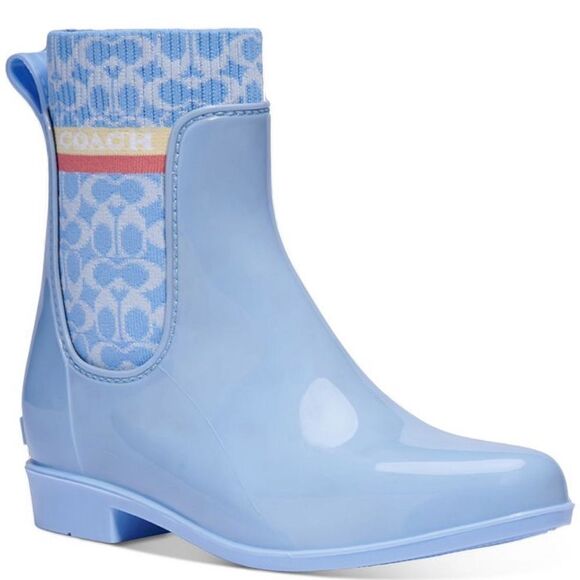 Coach Rivington Rain Boots Blue size 7 - Picture 1 of 8